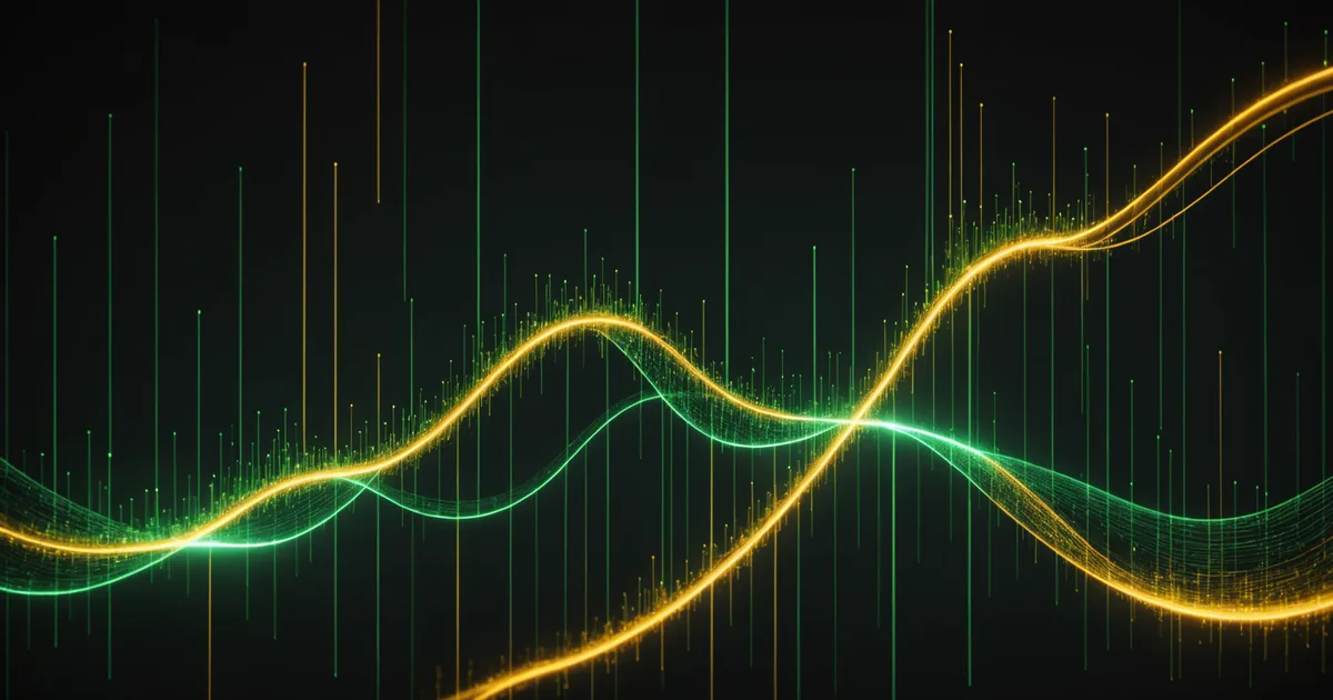 Two overlapping data streams representing demand sensing and demand forecasting signals