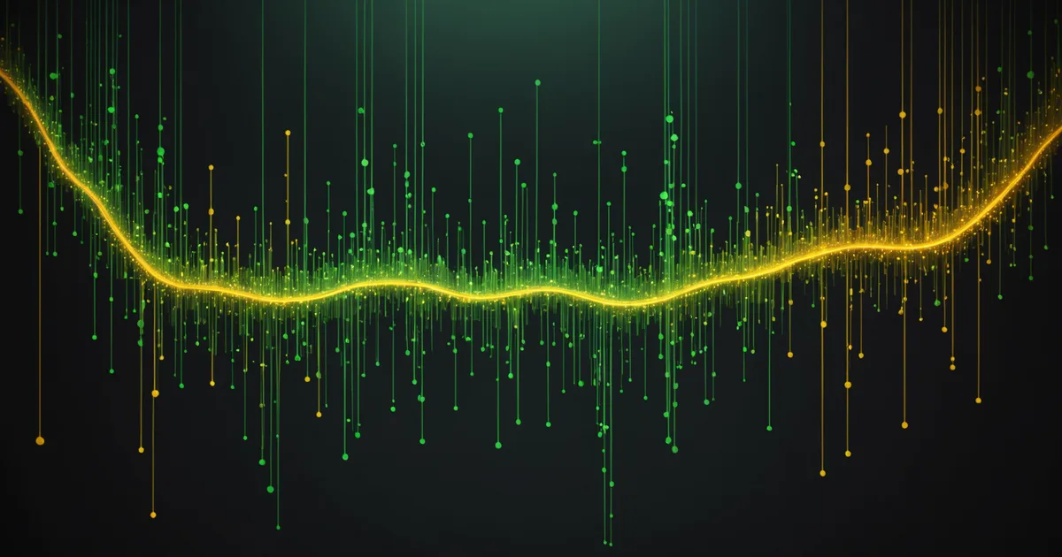 Data pipeline visualization representing ERP data quality for supply chain forecasting